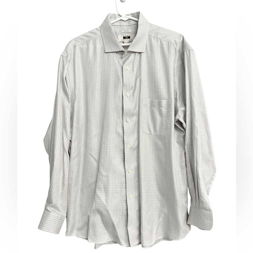 Joseph Abound‎ Non-Iron Grey Woven Dress Shirt Size 17.5